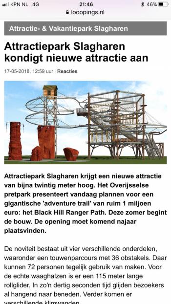 Bouw black Hill ranger path attractiepark slagharen