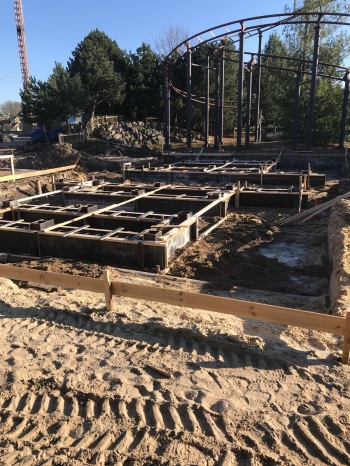 Fundering kassa gebouw attractie park slagharen Fundering maken voor een kassa gebouw in Slagharen