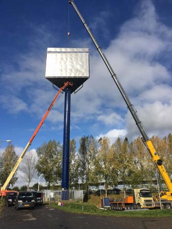 Nieuwbouw fundering reclamemast langs de  A12 bij Nieuwegein