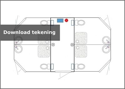 Download de tekening van onze sanitair units.